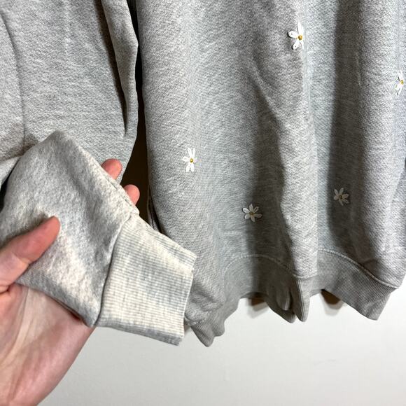 ISMBS Gray Embroidered Floral Sweatshirt - Picture 2 of 5